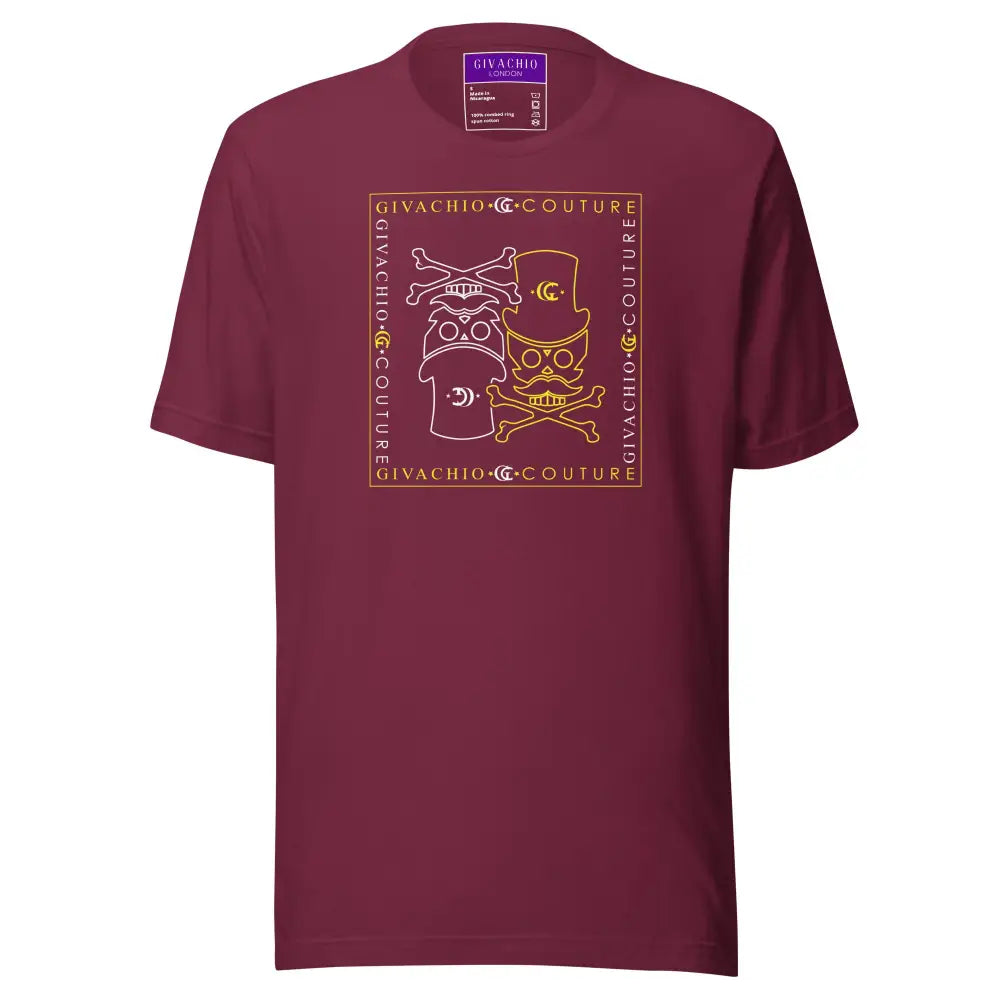 Atomic Skull T-Shirt - Maroon / S - T-Shirts
