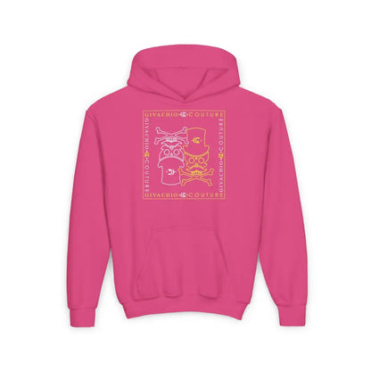 Atomic Skull Youth Hoodie - S / Heliconia - Kids clothes