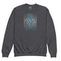 Black Casual Skull knot Youth Sweatshirt - Dark Heather / XS