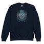 Black Casual Skull knot Youth Sweatshirt - Navy / XS