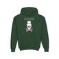 Black Cherry Skull Youth Hoodie - S / Forest Green - Kids clothes