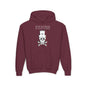 Black Cherry Skull Youth Hoodie - S / Maroon - Kids clothes