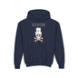 Black Cherry Skull Youth Hoodie - S / Navy - Kids clothes
