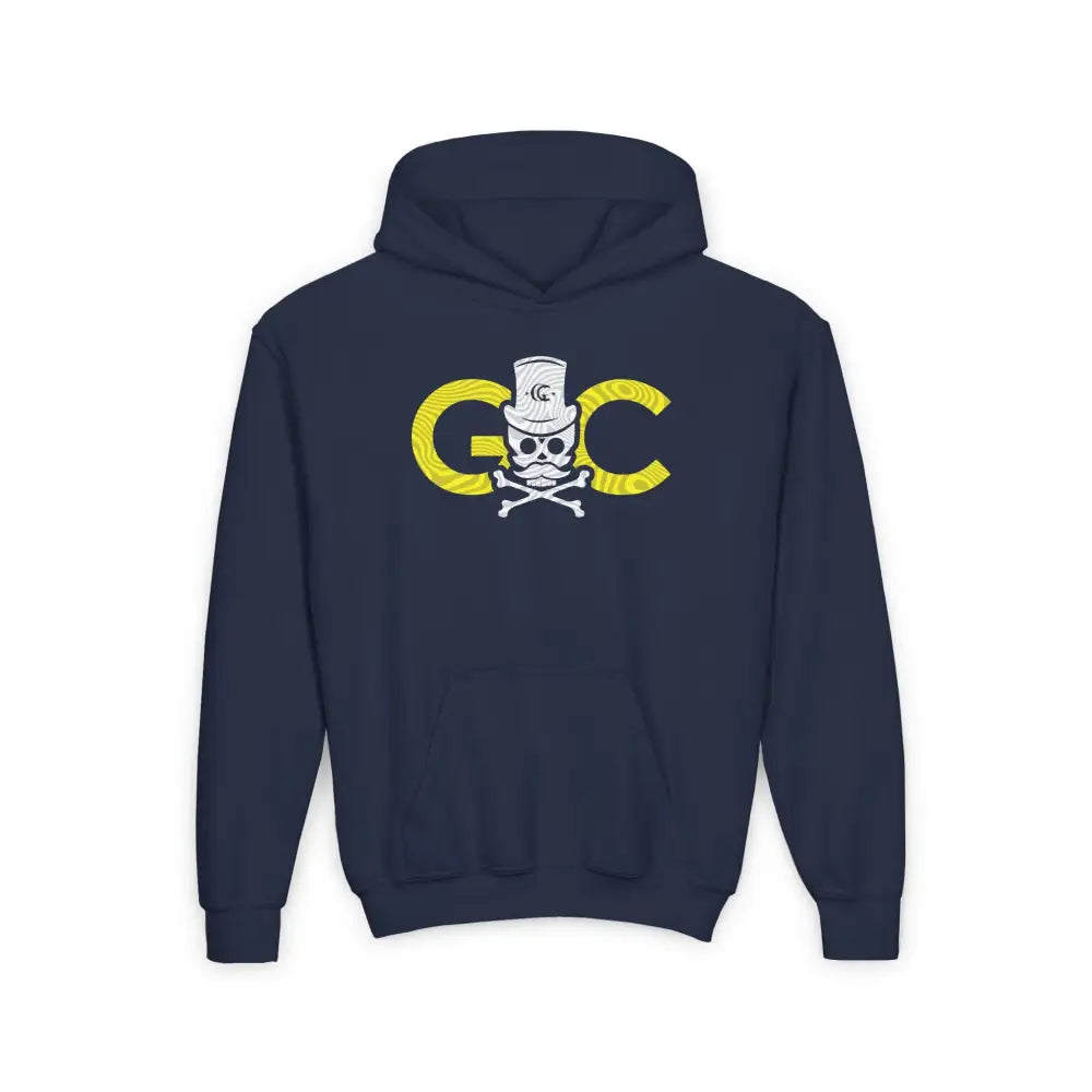Black GC Skull Treasure Youth Hoodie - S / Navy - Kids clothes