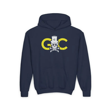 Black GC Skull Treasure Youth Hoodie - S / Navy - Kids clothes