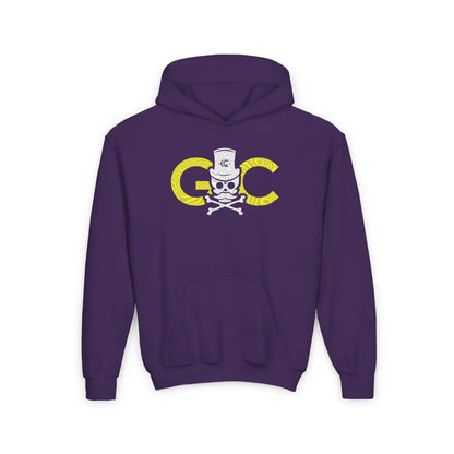 Black GC Skull Treasure Youth Hoodie - S / Purple - Kids clothes