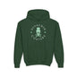 Black Glory Skull Youth Hoodie - S / Forest Green - Kids clothes