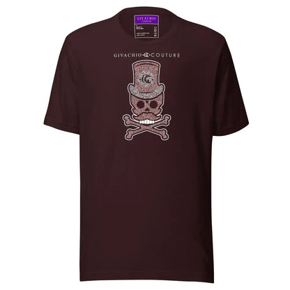 Bone Pink Skull T-Shirt - Oxblood Black / S - T-Shirts