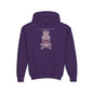 Bone Pink Skull Youth Hoodie - S / Purple - Kids clothes