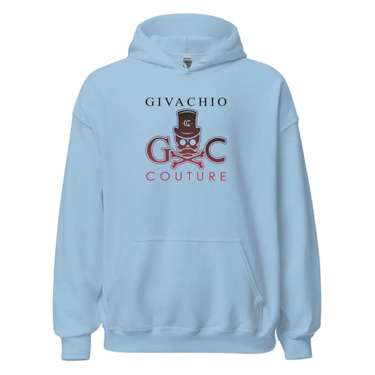 Crimson Hues Skull Hoodie - Light Blue / S
