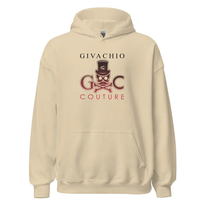 Crimson Hues Skull Hoodie - Sand / S