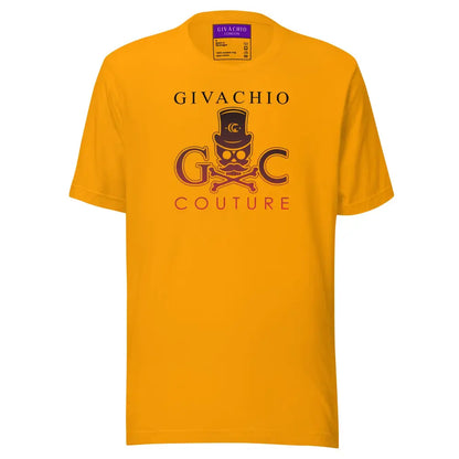 Crimson Hues Skull T-Shirt - Gold / S - T-Shirts