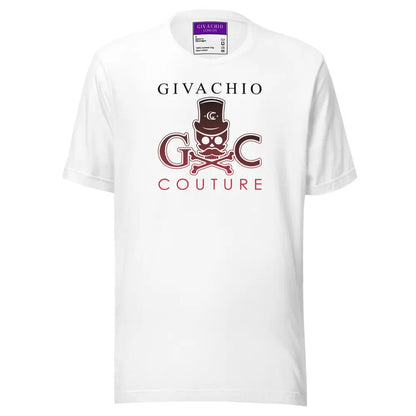 Crimson Hues Skull T-Shirt - White / S - T-Shirts