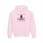 Crimson Hues Skull Youth Hoodie - S / Light Pink - Kids clothes