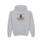 Crimson Hues Skull Youth Hoodie - S / Sport Grey - Kids clothes
