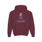 Dab Skull Youth Hoodie - S / Maroon - Kids clothes