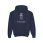 Dab Skull Youth Hoodie - S / Navy - Kids clothes