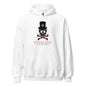Deep Black Skull Hoodie - White / S