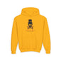 Deep Black Skull Youth Hoodie - S / Gold - Kids clothes