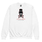 Deep Black Skull Youth Sweatshirt - White / XS