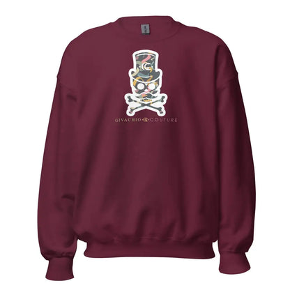 Dizblast Skull Sweatshirt - Maroon / S
