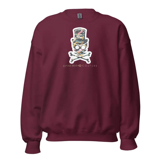 Dizblast Skull Sweatshirt - Maroon / S