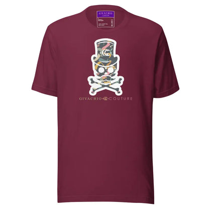 Dizblast Skull T shirt - Maroon / S - T-Shirts