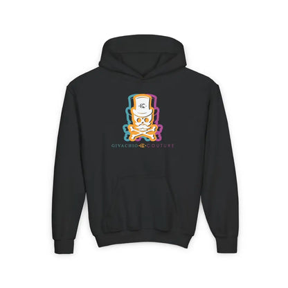 Facit Skull Youth Hoodie - S / Black - Kids clothes