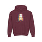 Facit Skull Youth Hoodie - S / Maroon - Kids clothes