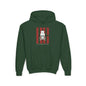 Ghost White Skull Youth Hoodie - S / Forest Green - Kids clothes