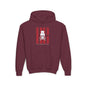 Ghost White Skull Youth Hoodie - S / Maroon - Kids clothes