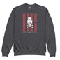Ghost White Skull Youth Sweatshirt - Dark Heather / XS