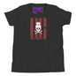 Ghost White Skull Youth T-Shirt - Dark Grey Heather / S