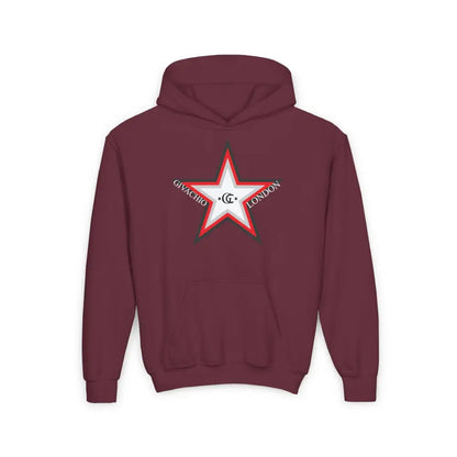 GL Star Up Youth Hoodie - S / Maroon - Kids clothes
