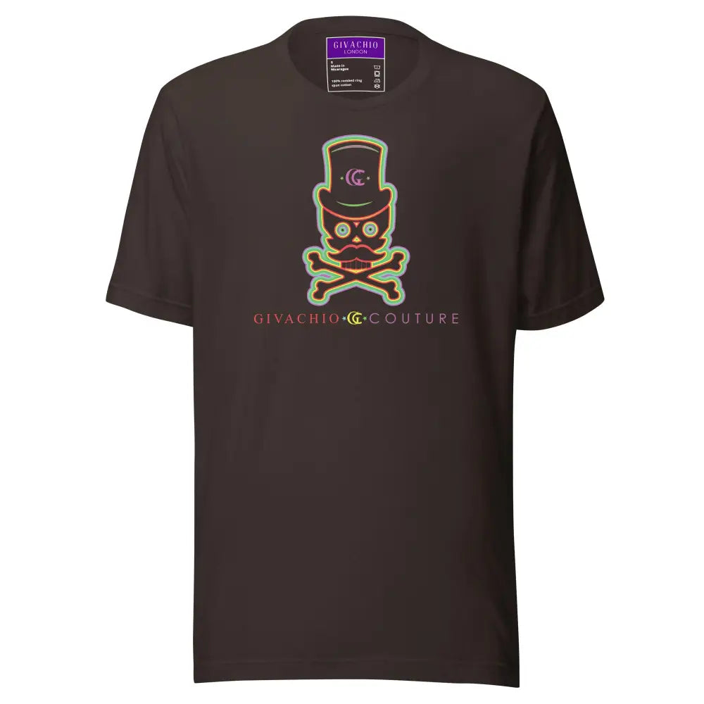 Green Aura Skull T-Shirt - Brown / S - T-Shirts