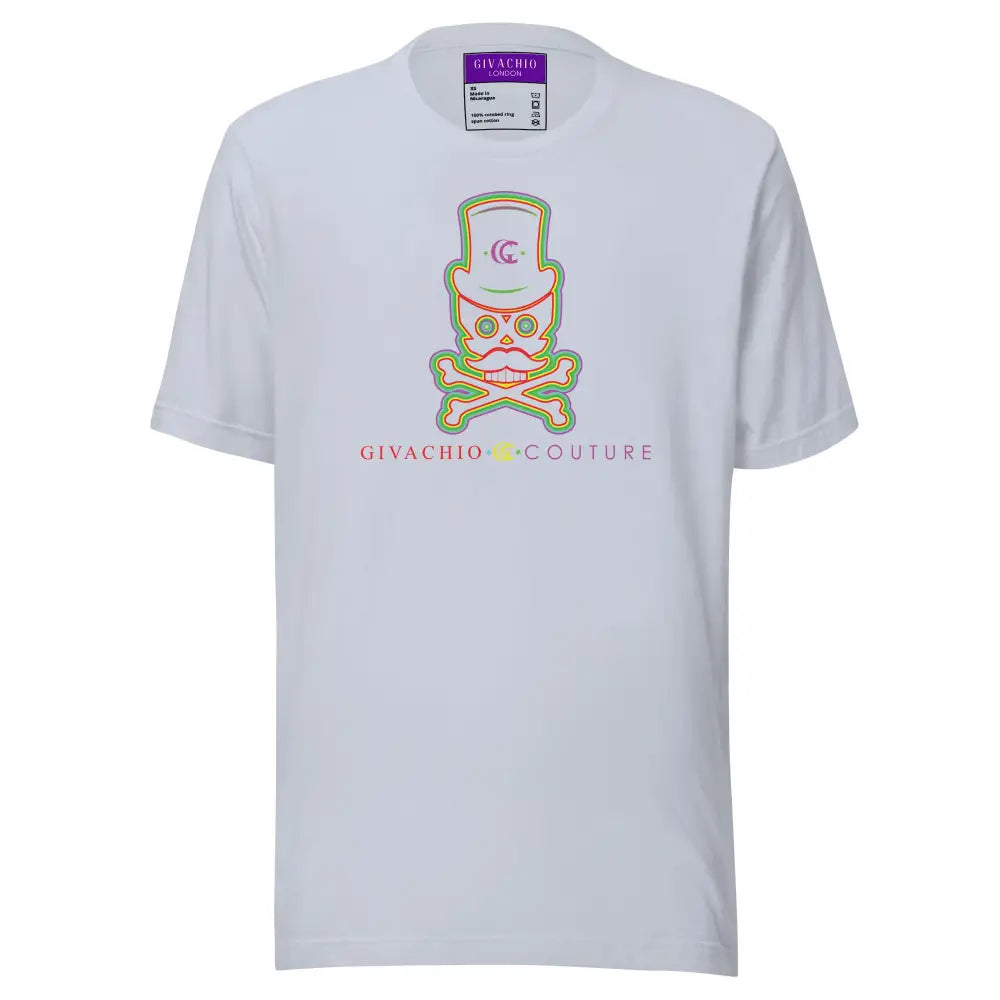 Green Aura Skull T-Shirt - Light Blue / XS - T-Shirts