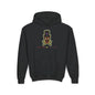 Green Aura Skull Youth Hoodie - S / Black - Kids clothes