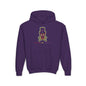 Green Aura Skull Youth Hoodie - S / Purple - Kids clothes