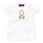 Green Aura Skull Youth T-Shirt - White / S