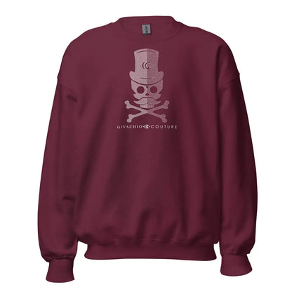 Heiron Skull Sweatshirt - Maroon / S