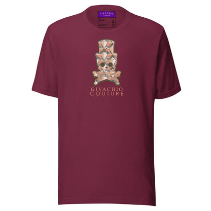 Ivor Skull T shirt - Maroon / S - T-Shirts