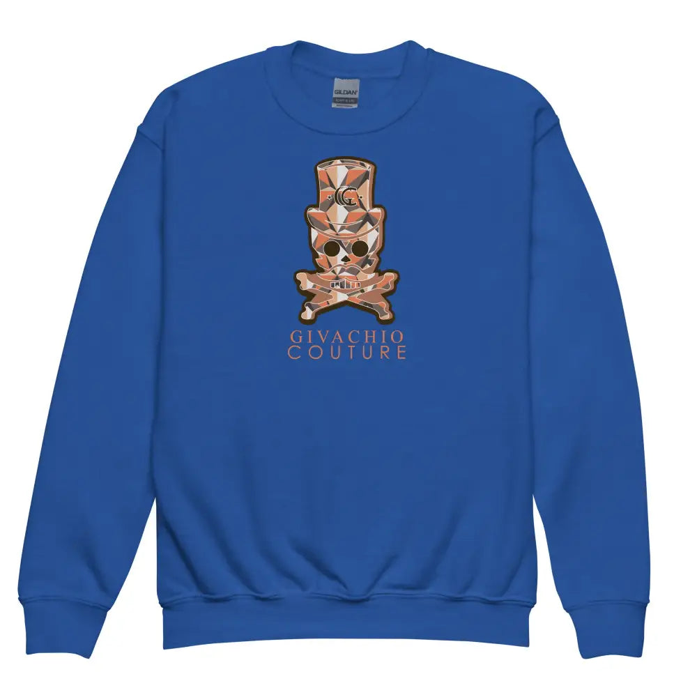 Ivor Skull Youth Sweatshirt - Royal / XS