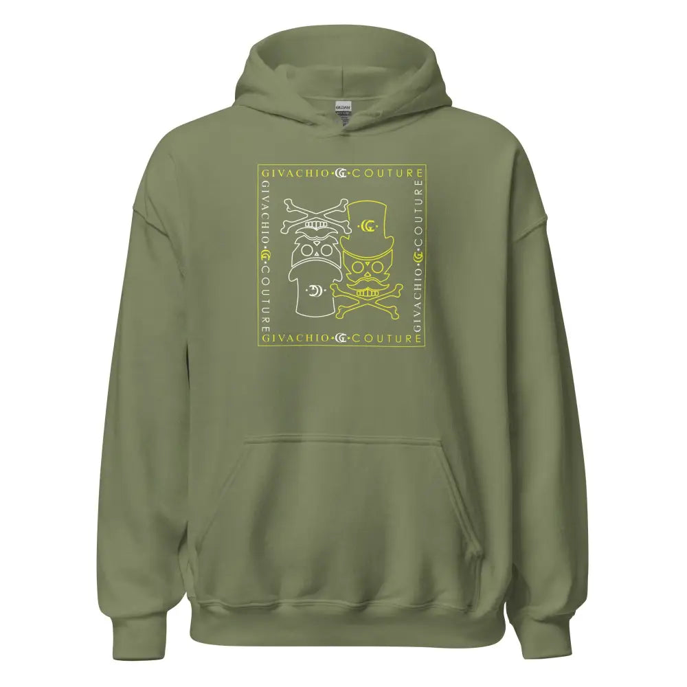 Leisurewear Atomic Skull Hoodie - Military Green / S