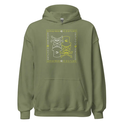 Leisurewear Atomic Skull Hoodie - Military Green / S