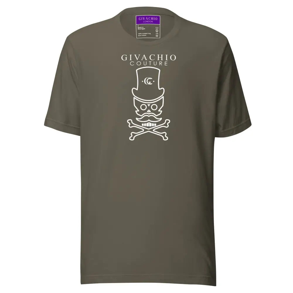 Mad White Skull T-Shirt - Army / S - T-Shirts