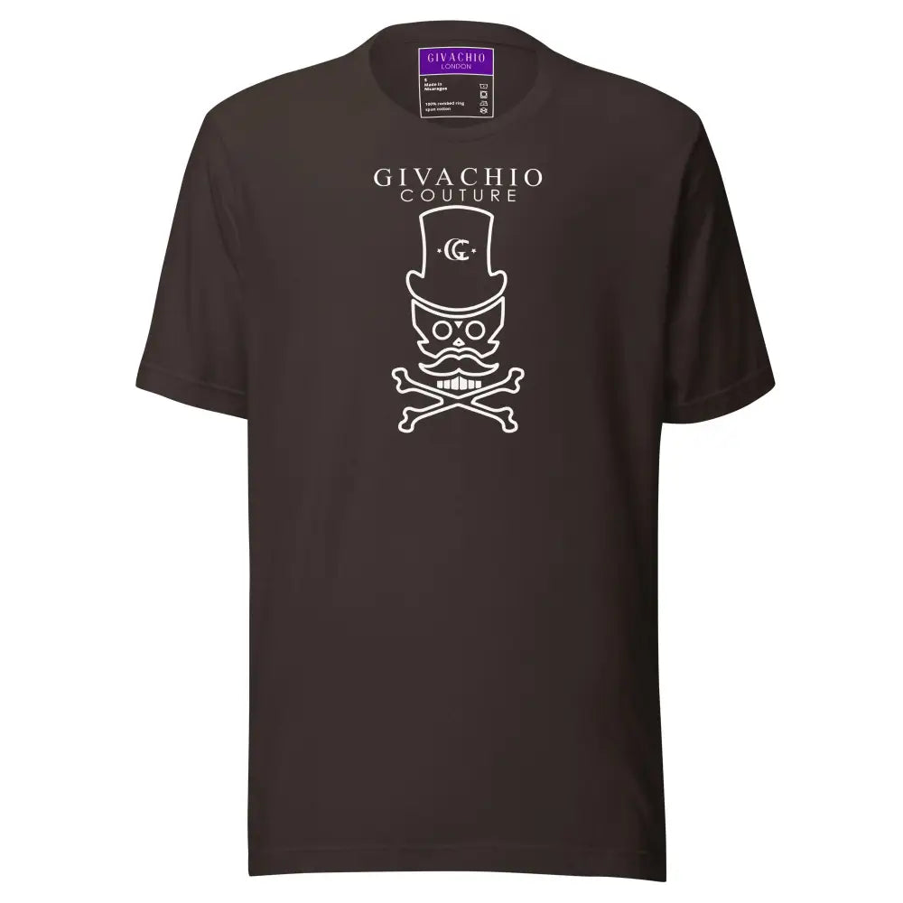 Mad White Skull T-Shirt - Brown / S - T-Shirts