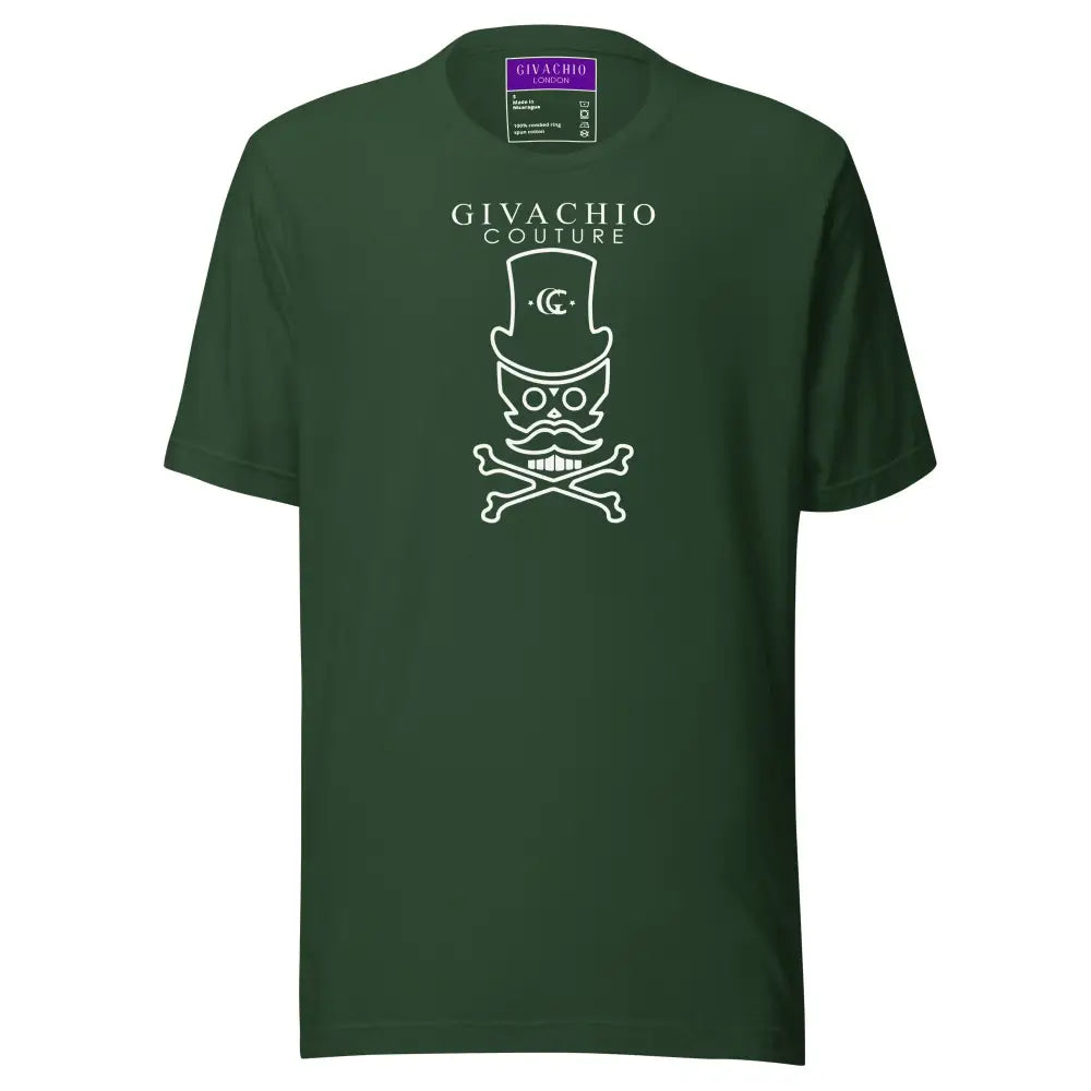 Mad White Skull T-Shirt - Forest / S - T-Shirts
