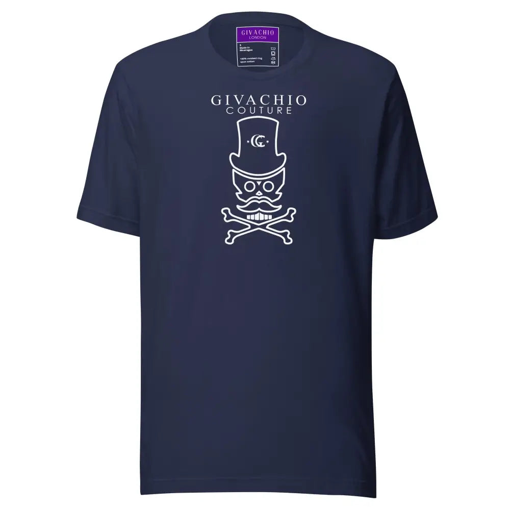 Mad White Skull T-Shirt - Navy / S - T-Shirts