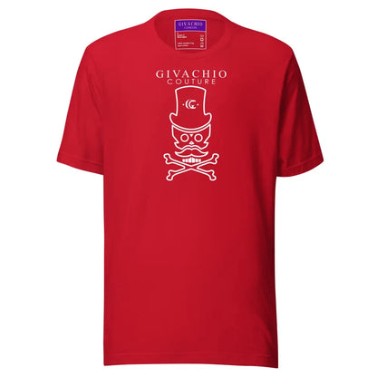 Mad White Skull T-Shirt - Red / S - T-Shirts