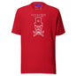 Mad White Skull T-Shirt - Red / S - T-Shirts